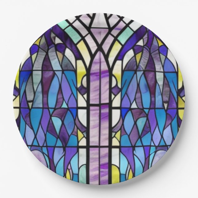 Church Window Paper Plate (Front)