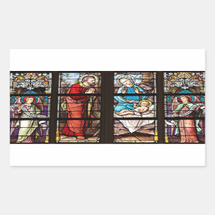 Church Window Stained Glass Christmas Sticker