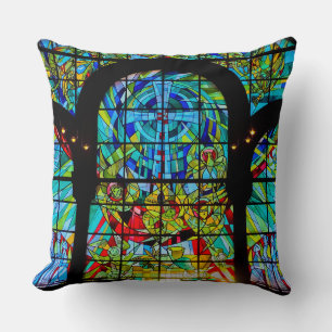 church window stained glass cushion
