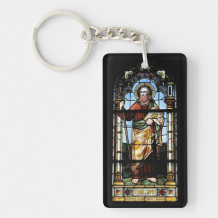 Church Window Switzerland Suisse v Keychain