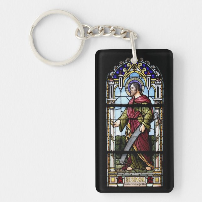 Church Window Switzerland Suisse v Keychain (Front)