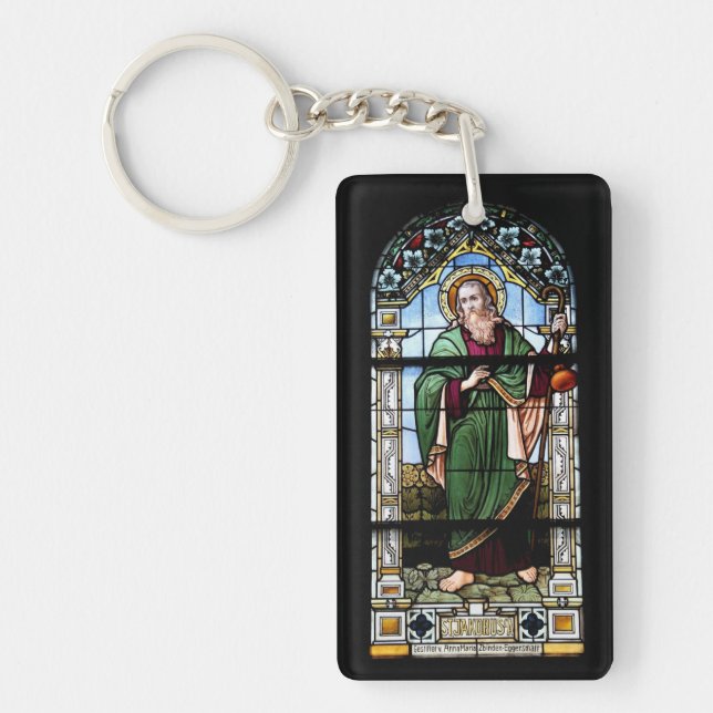 Church Window Switzerland Suisse v Keychain (Front)