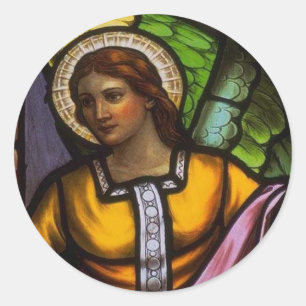 Church Windows 93 Classic Round Sticker