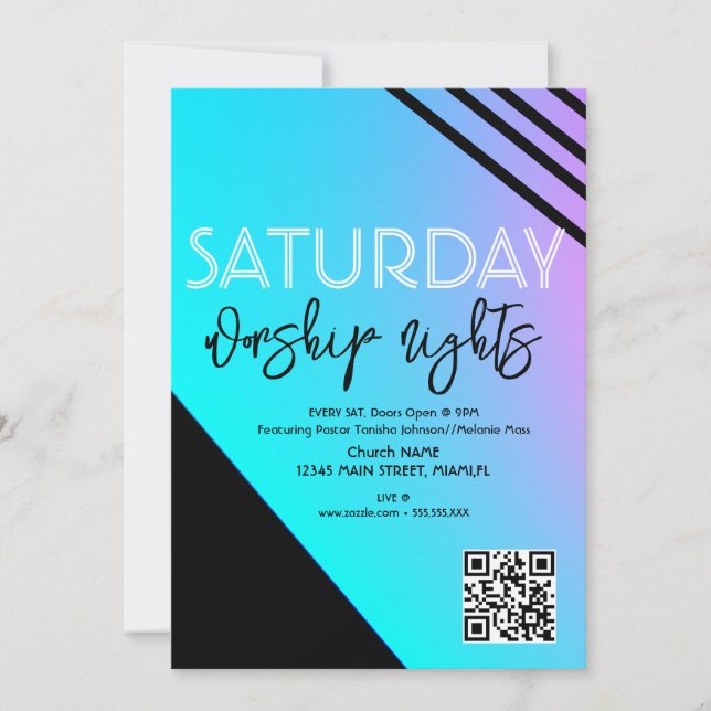 Church Worship Nights Youth Ministry Flyer Invitation (Front)