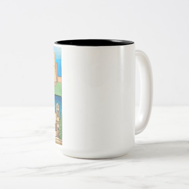 Churches of New Mexico! Original art! Two-Tone Coffee Mug (Front Right)