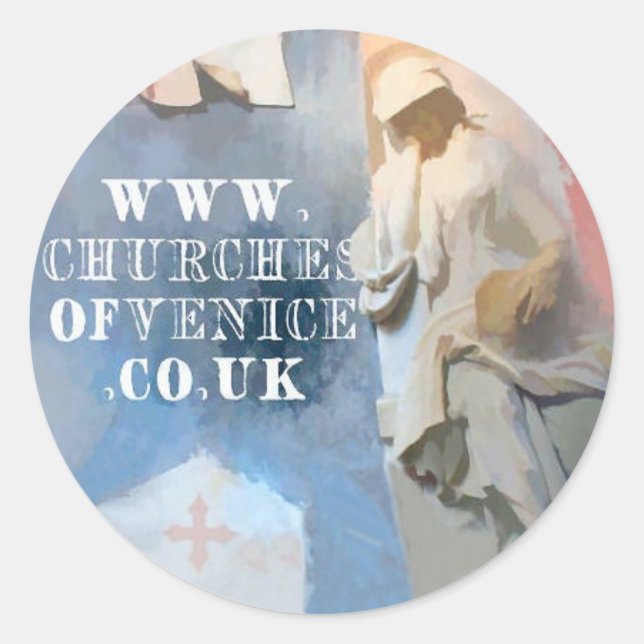 Churches of Venice small sticker (Front)