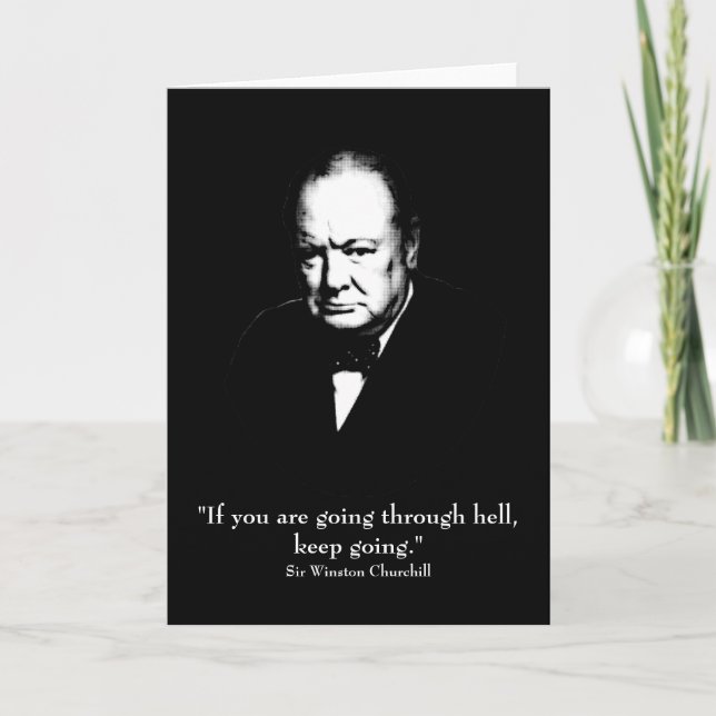 Churchill and Quote Card (Front)