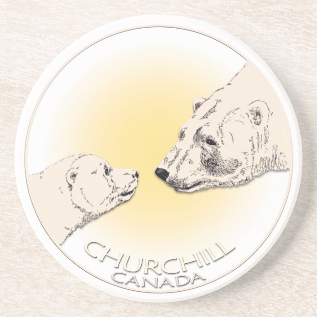 Churchill Canada Souvenir Coasters Churchill Gifts (Front)
