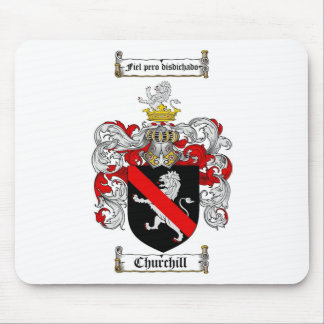 CHURCHILL FAMILY CREST -  CHURCHILL COAT OF ARMS MOUSE MAT
