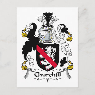 Churchill Family Crest Postcard