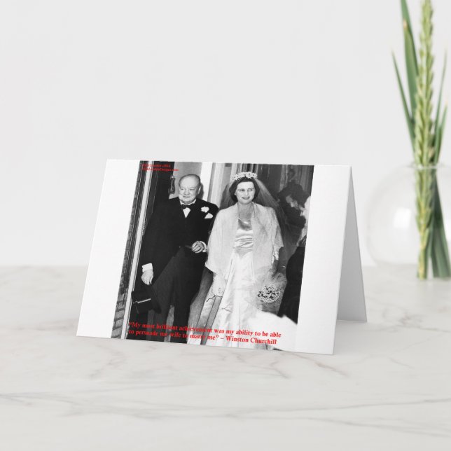 Churchill & Famous Marriage Quote Card (Front)