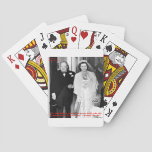 Churchill & Famous Marriage Quote Playing Cards