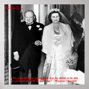 Churchill & Famous Marriage Quote Poster