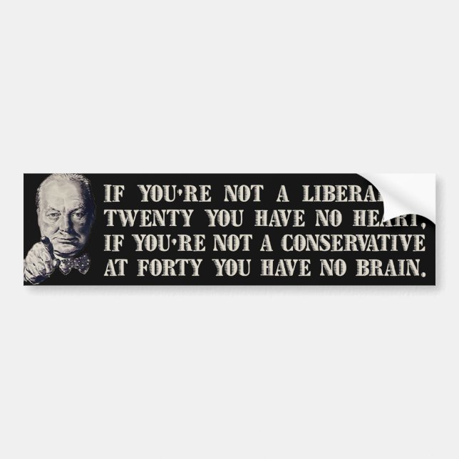 Churchill on Conservatives and Liberals Bumper Sticker (Front)