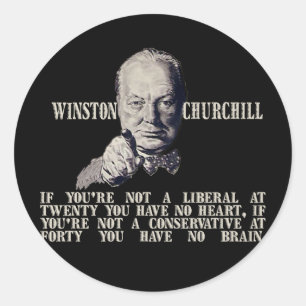 Churchill on Conservatives and Liberals Classic Round Sticker