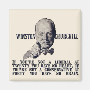 Churchill on Conservatives and Liberals Magnet