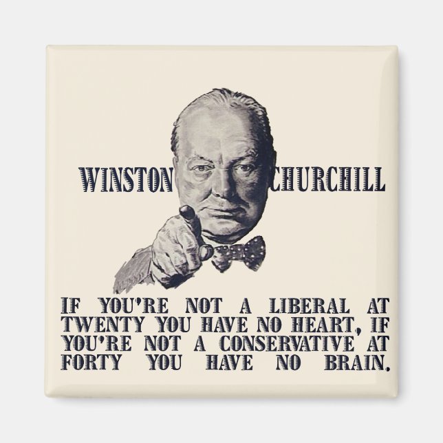Churchill on Conservatives and Liberals Magnet (Front)