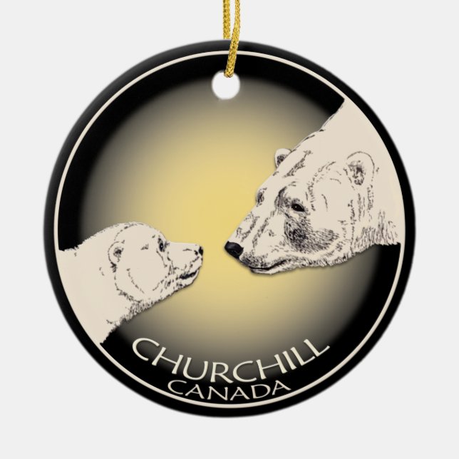 Churchill Ornament Personalised Polar Bear Souveni (Front)