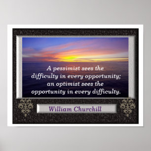 Churchill quote - poster