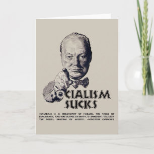 Churchill Quote:  Socialism Sucks! Card