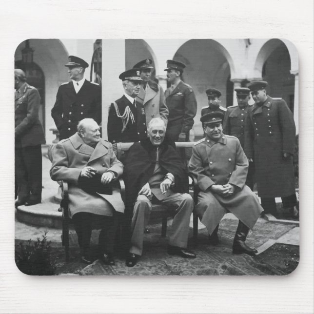 Churchill, Roosevelt, and Stalin Mouse Mat (Front)