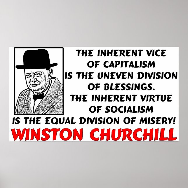Churchill: Socialism Is Misery! Poster (Front)