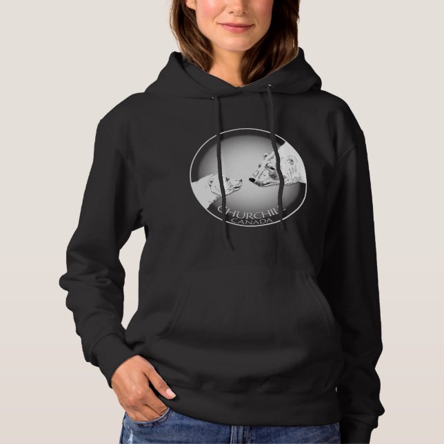 Churchill Souvenir Polar Bear Art Women's Hoodies (Front)