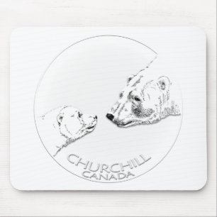 Churchill Souvenirs Polar Bear Art Shirts & Gifts Mouse Mat