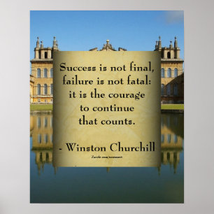 Churchill Success Quote Blenheim Heritage Poster