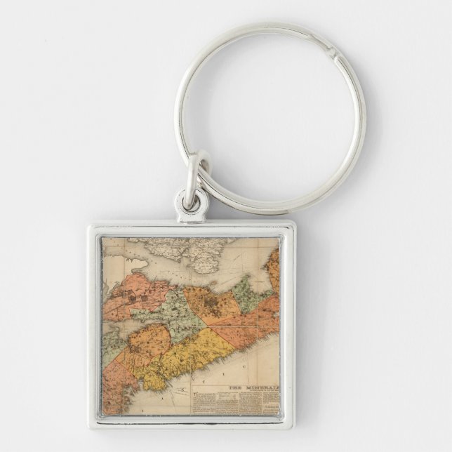 Church's mineral map of Nova Scotia Key Ring (Front)