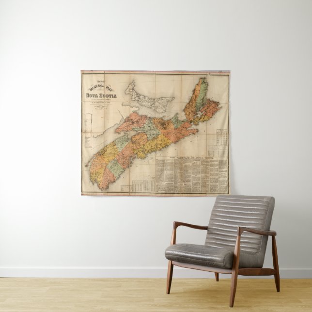 Church's mineral map of Nova Scotia Tapestry (In Situ (Horizontal))