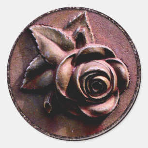 Churchyard Rose Classic Round Sticker