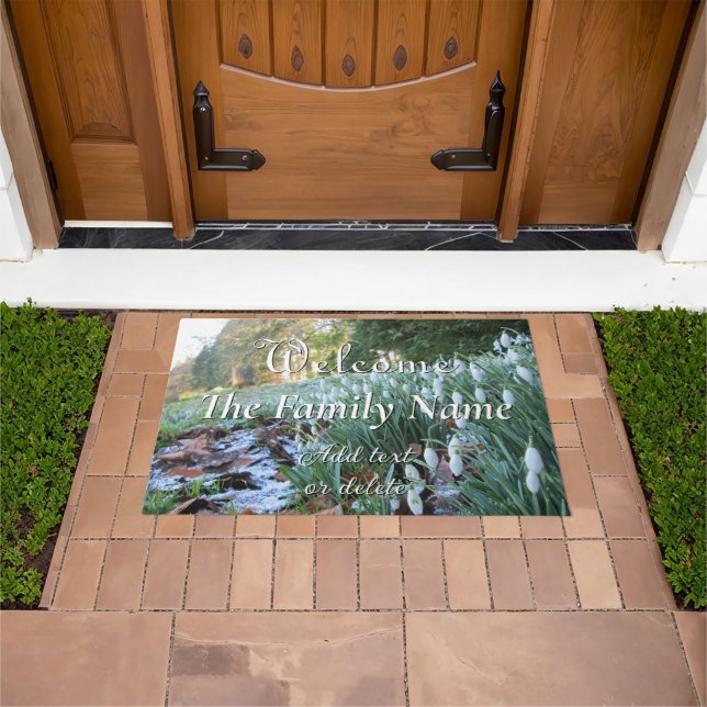 Churchyard Snowdrops in Light Snow - Doormat (Outdoor)