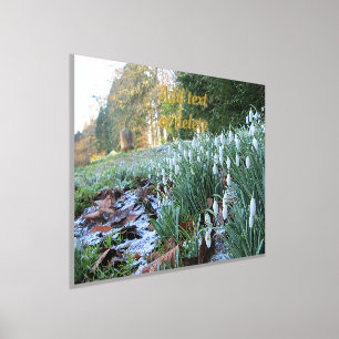 Churchyard Snowdrops in Light Snow - Foil Prints