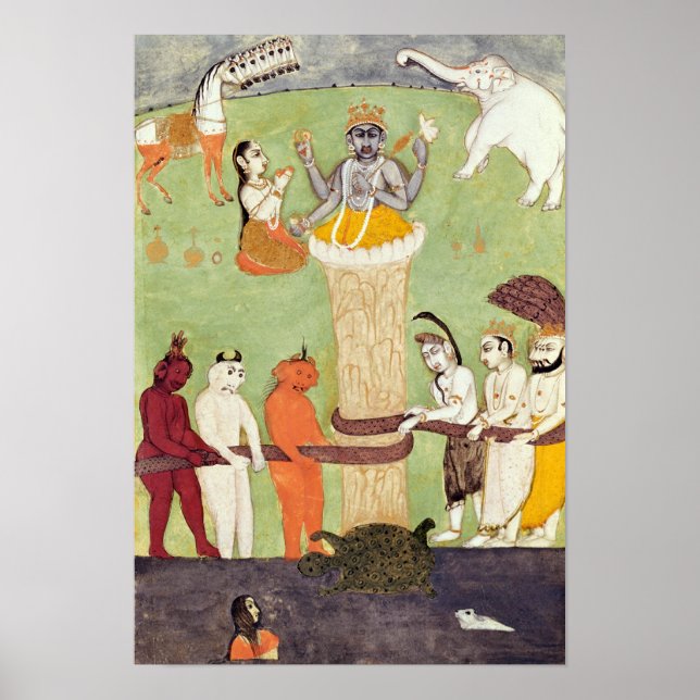 Churning of the Sea of Milk, 15th-17th century Poster (Front)