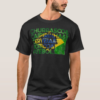 Churrasco Caipirinha Cerveja Boteco  Futebol T-Shirt