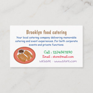 Churro cartoon illustration business card