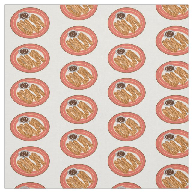 Churro cartoon illustration fabric (Swatch)