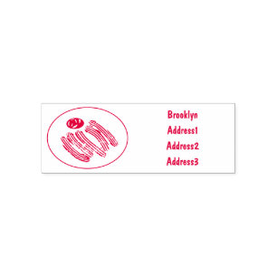 Churro cartoon illustration self-inking stamp