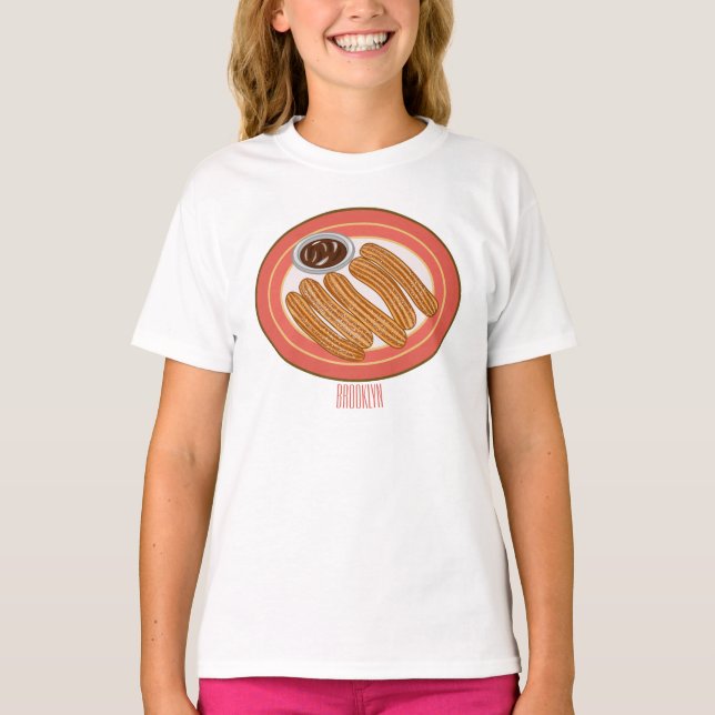 Churro cartoon illustration T-Shirt (Front)