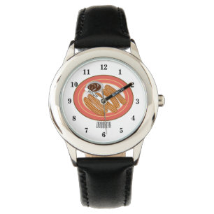 Churro cartoon illustration watch
