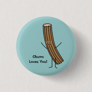 Churro Loves You! 3 Cm Round Badge