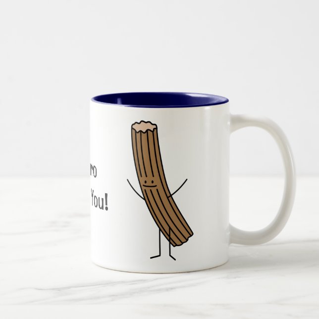 Churro Loves You! Two-Tone Coffee Mug (Right)