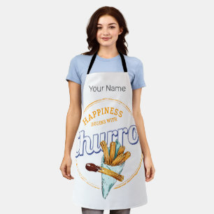 Churros Snack Vintage Dessert Retro Street Food Apron
