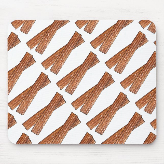 CHURROS Spanish Portuguese Fried Churro Pastry Mouse Mat (Front)