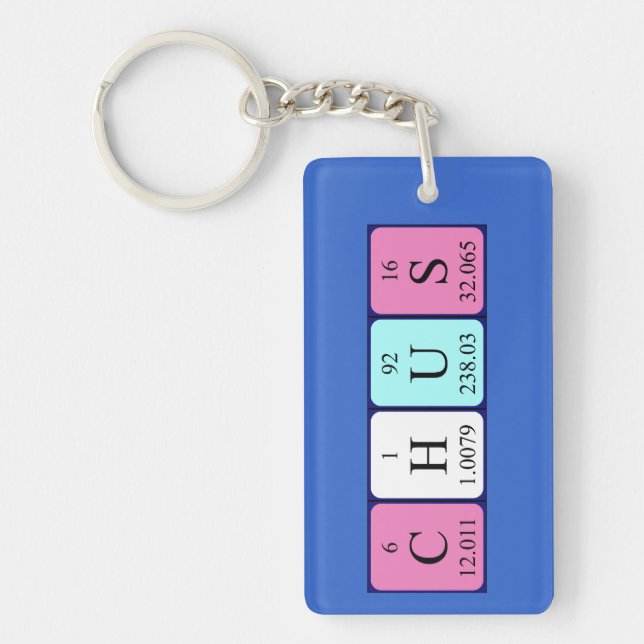 Chus periodic table name keyring (Front)