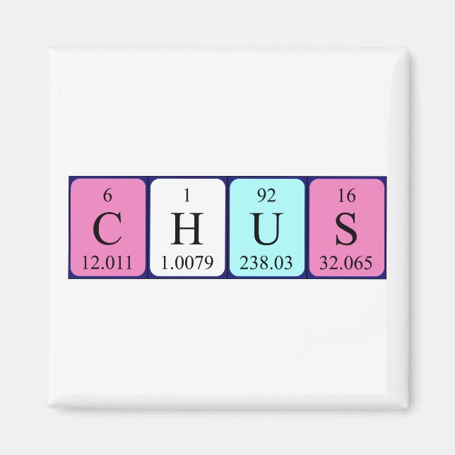 Chus periodic table name magnet (Front)