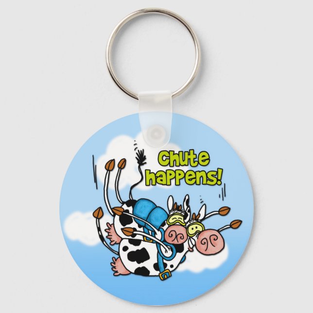 chute happens keychain (Front)