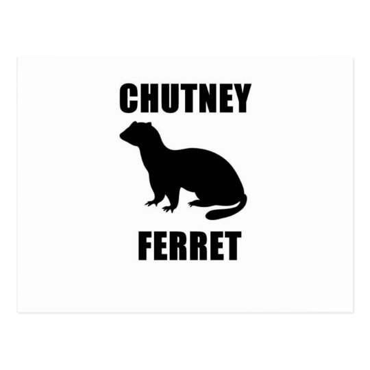 Chutney Ferret Postcard Zazzle.co.uk