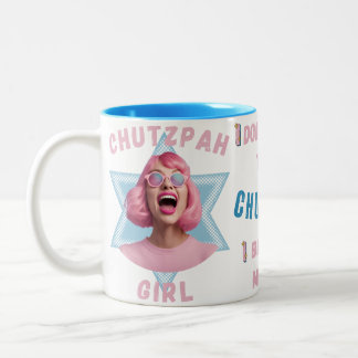 Chutzpah Girl  Two-Tone Coffee Mug